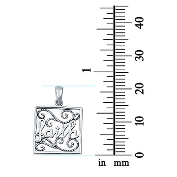 Faith Pendant Charm 925 Sterling Silver